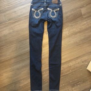BIG STAR SKINNY JENAE LOW-RISE DARK JEANS 24 L